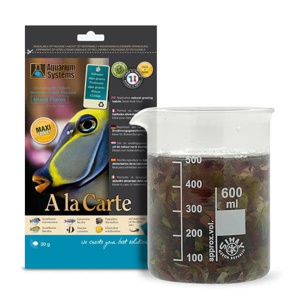 AQUARIUM SYSTEMS MIXED FLAKES 30G MAXI