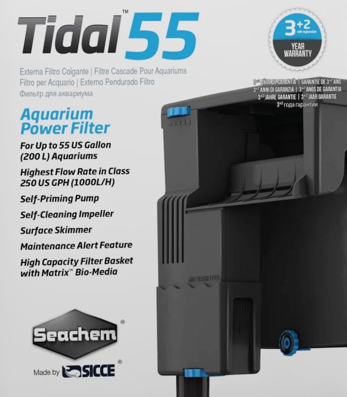 SEACHEM TIDAL 55 AQUARIUM POWER FILTER (SC-6522)