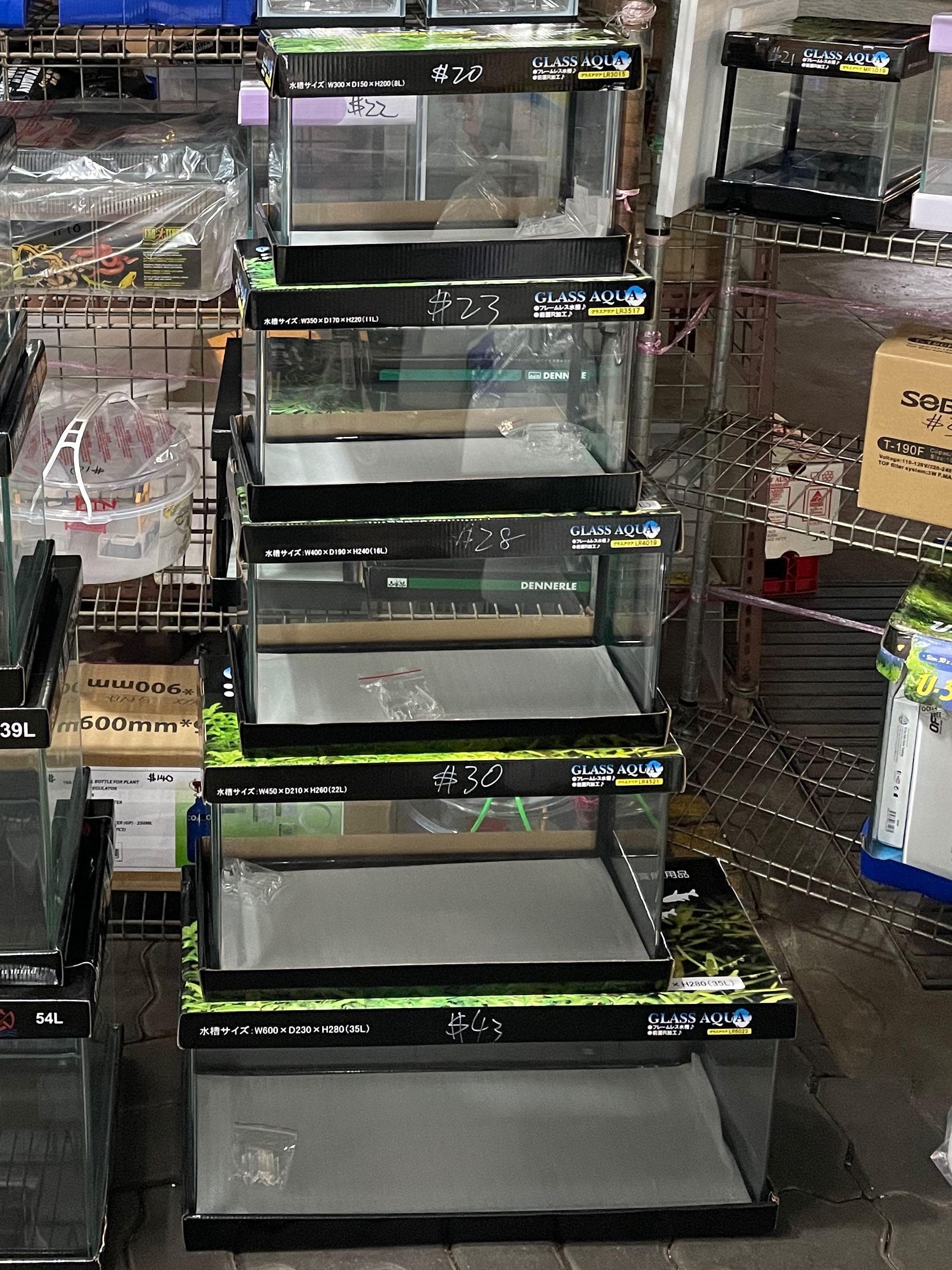 Glass Aqua Tank 30cm x 19cm x 21cm