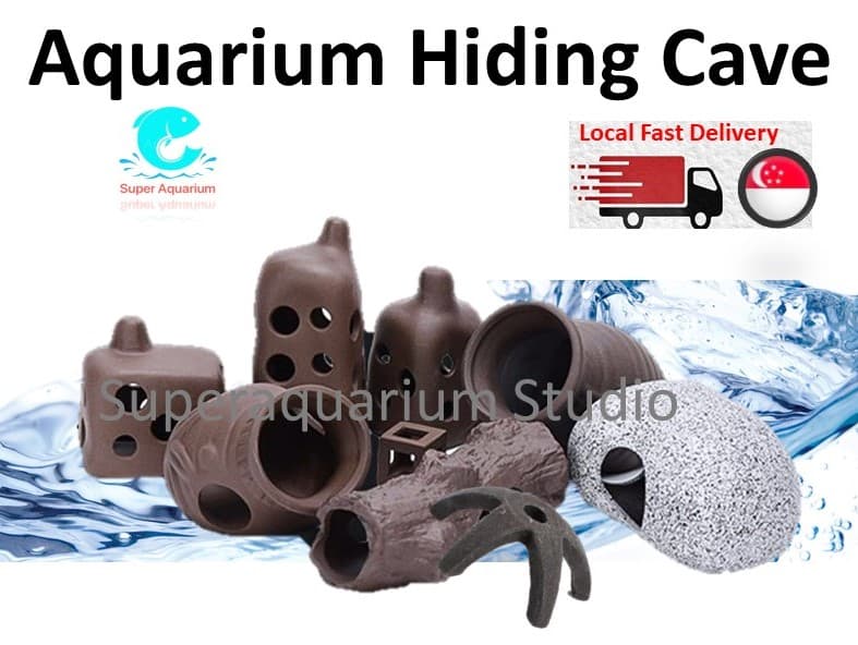 Fish tank cave aquarium shelter ceramic shrimp cave breedinbg for aquarium fish tank