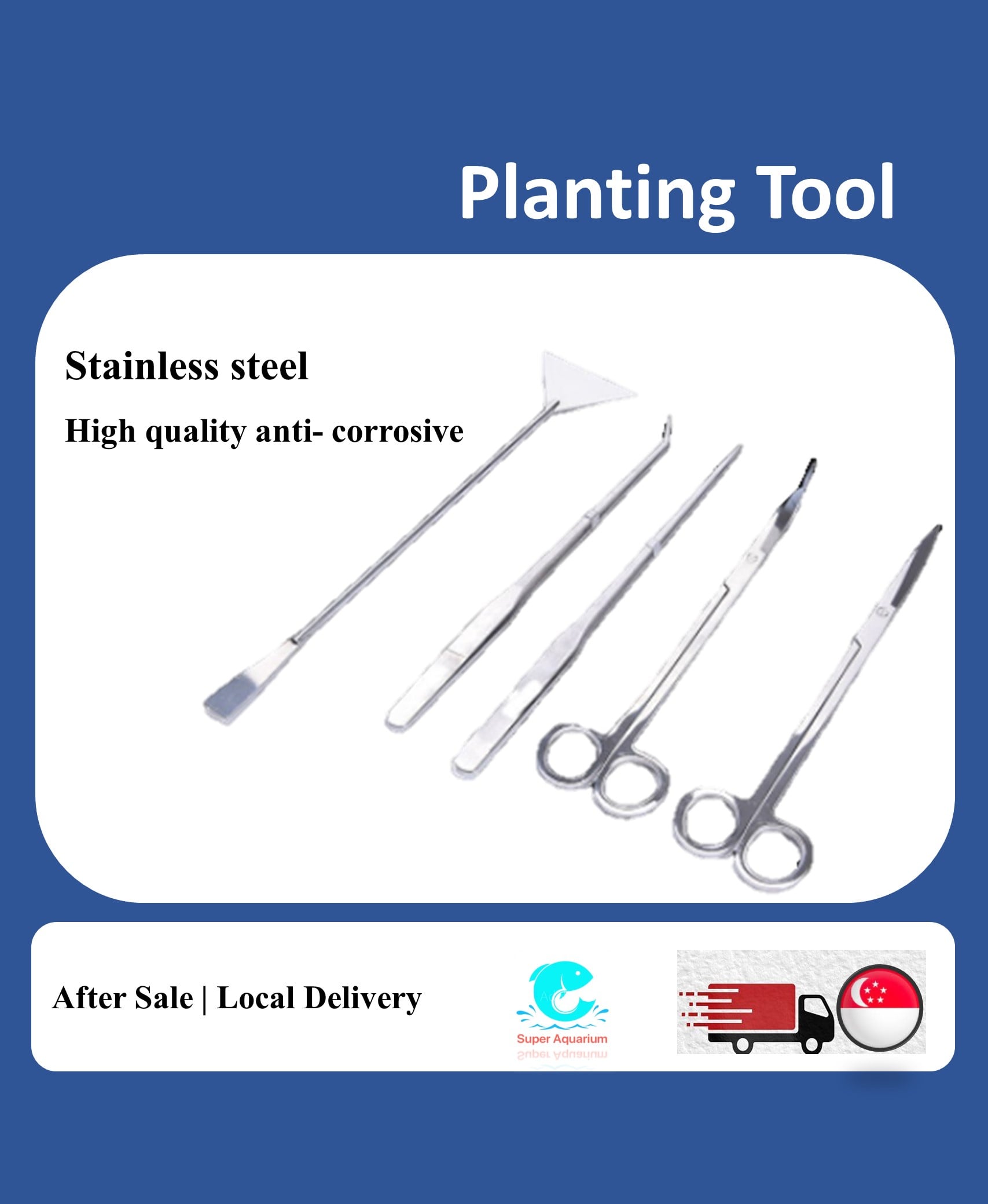 Aquarium Plants Tools Stainless Steel kit set