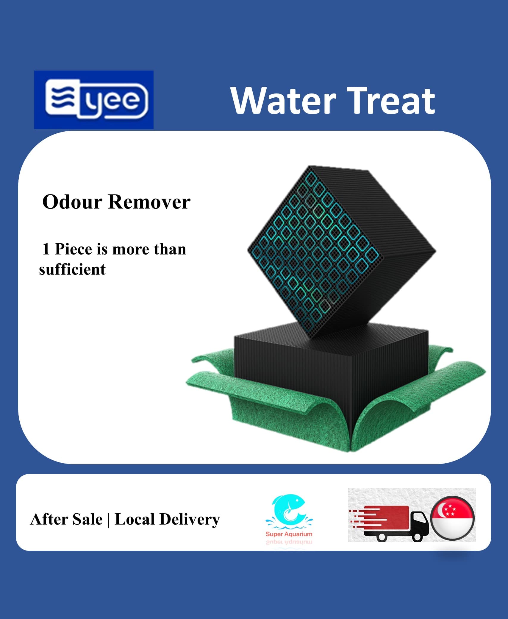YEE Cube Filter Media By Activated Carbon Bamboo, Fish Tank Filter, Water Purifier For Aquarium Tank