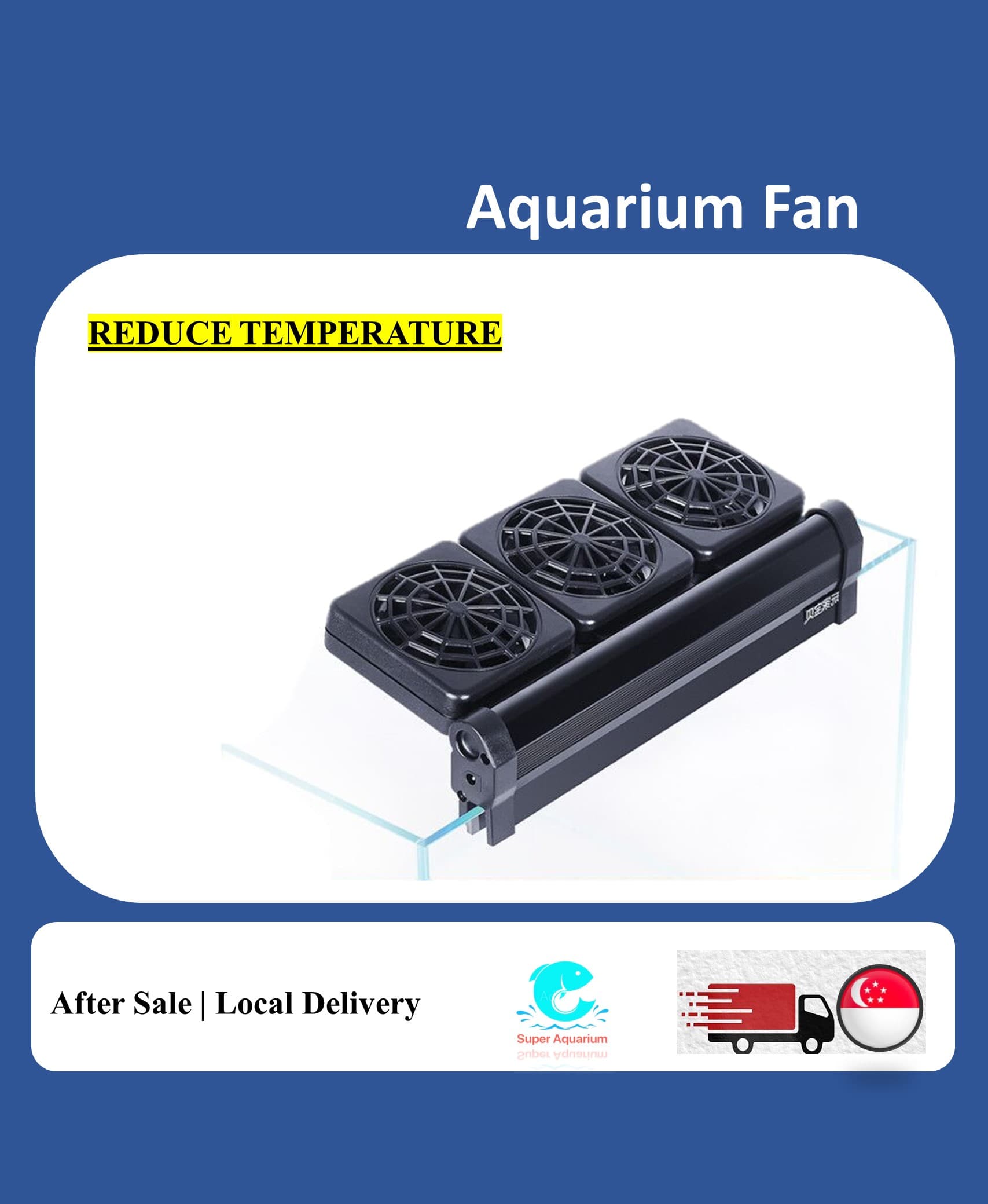 Powerful Slient Aquarium Cooler Fan Chiler Cooling Water for Coral Reef Fish Tank 1/2/3 Head Style