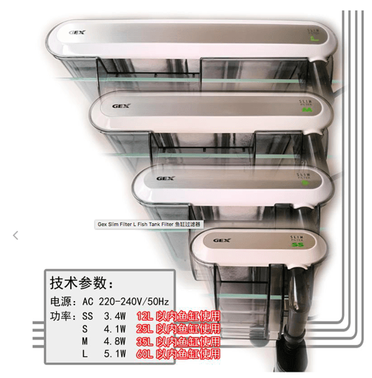 Gex Slim Filter - SS/ S/ M/ L