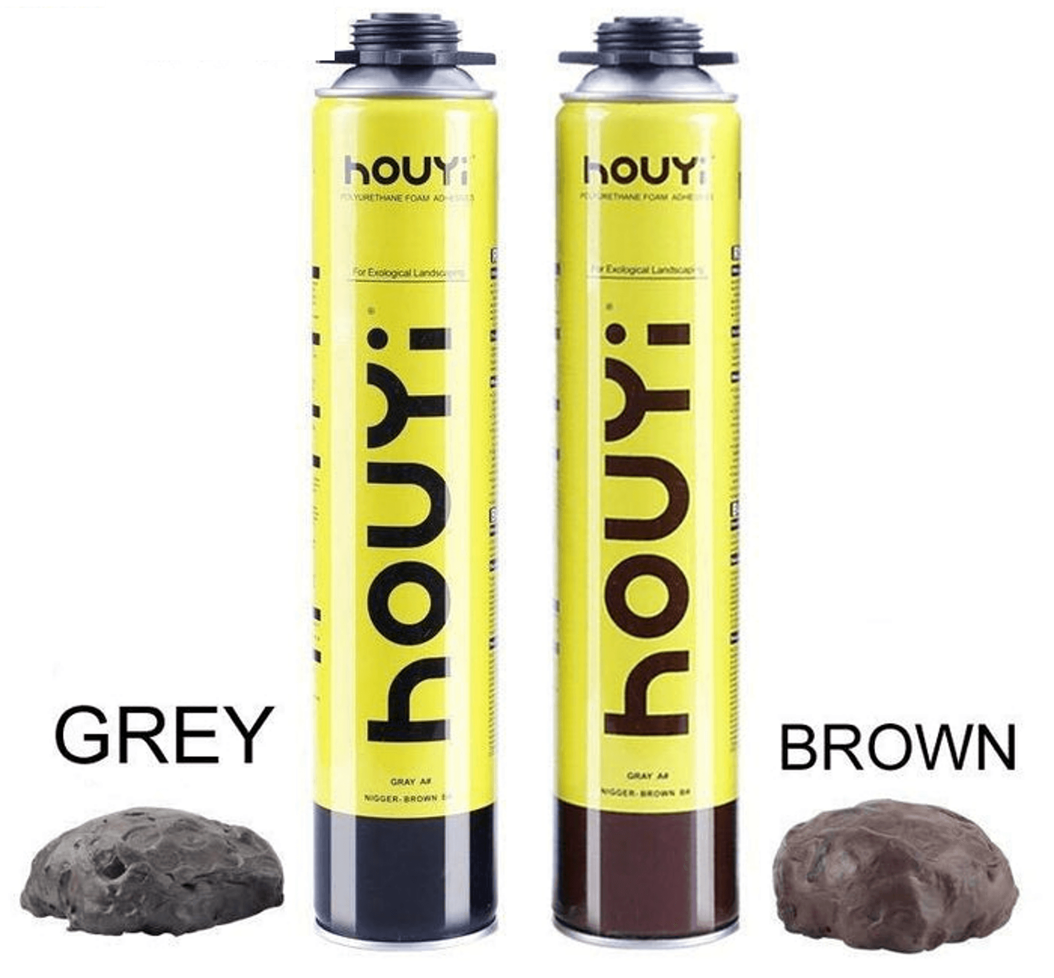 HOUYI Polyurethane Foam Adhesives (Grey / Brown)