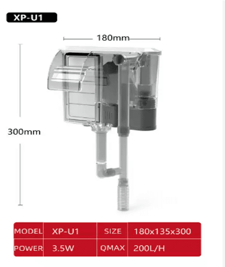 Jeneca Hang On Filter w/UV w/ Surface Skimmer - XP-U1/3