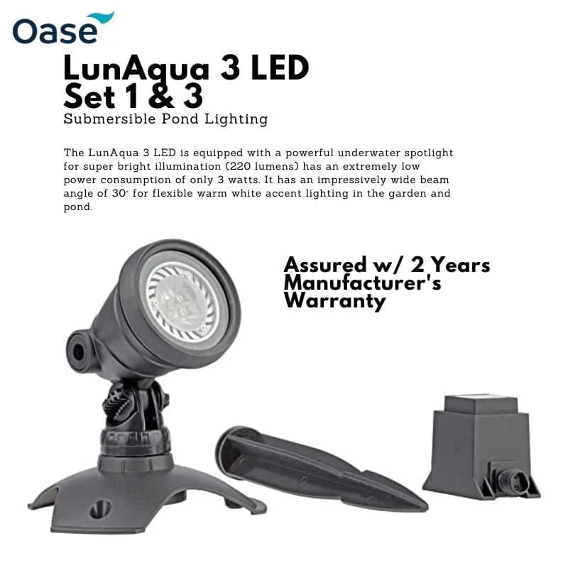 OASE LunAqua 3 LED pond spotlight SET 3