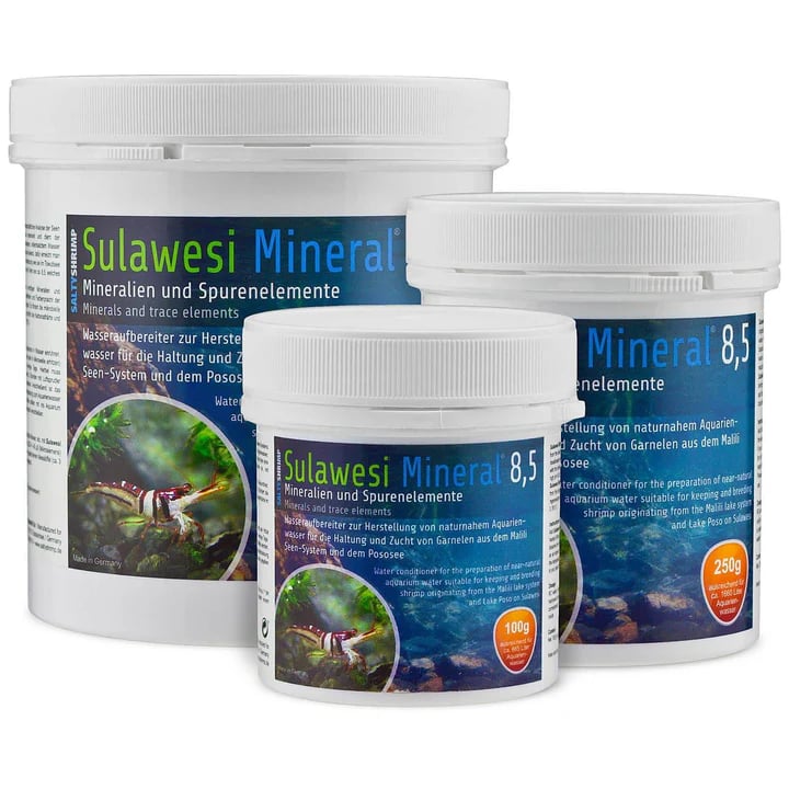 SaltyShrimp Mineral 8.5 Water Enhancer for Vibrant Sulawesi Shrimp Health and Color