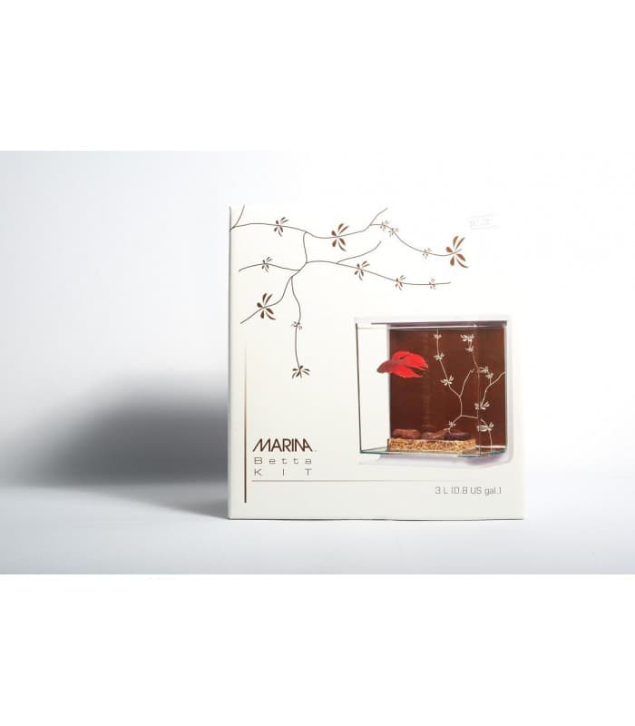 MARINA BETTA FISH TANK KIT (WHITE)