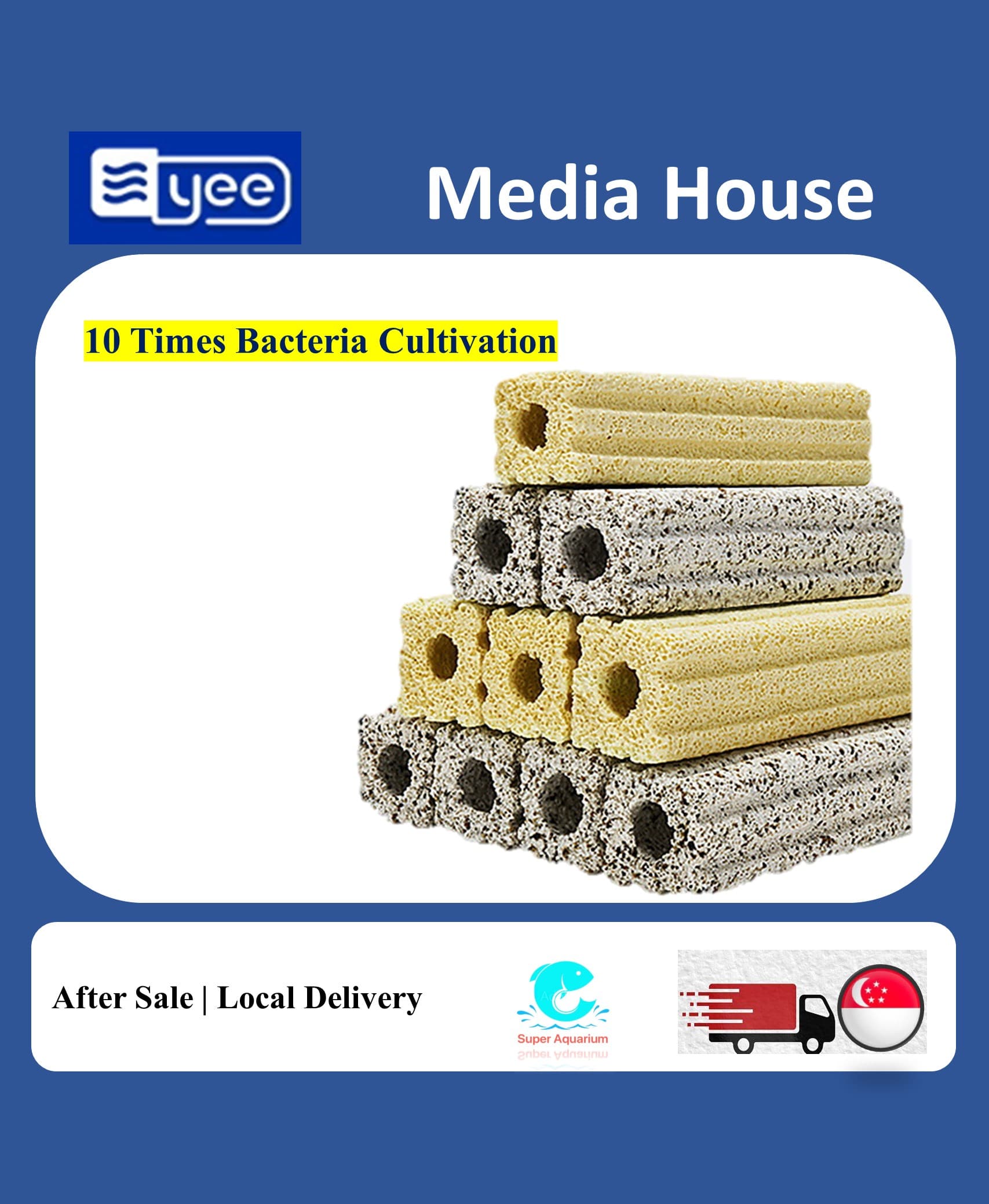 YEE Bacteria House For Beneficial Bacteria, Filter Media to Clarify Water With No Chemical & Support Aquarium Bacteria