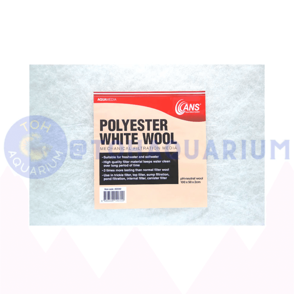 ANS Polyster White Wool 100x50x2cm