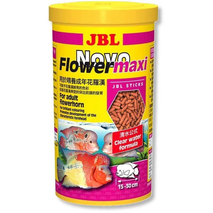 JBL NovoFlower Maxi Premium Food Sticks for Large Flowerhorn Cichlids Growth & Color